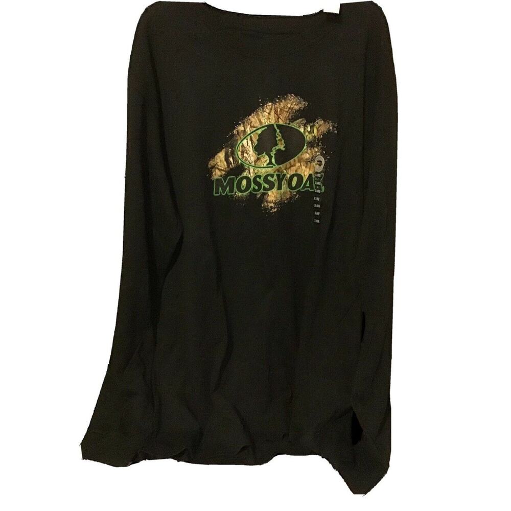 Mossy Oak Mens Long Sleeved Tee with Camo Logo Size XL NWT